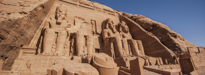 Blick auf einen Tempel in Ägypten