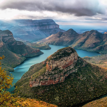 Blick auf die Three Rondavels im Blyde River Canyon