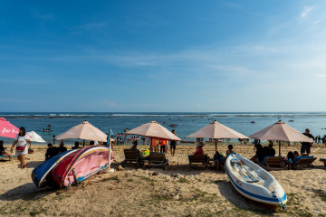 Blick auf den Kuta Beach auf Bali 