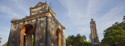 Ein altes Gebäude in Vietnam
