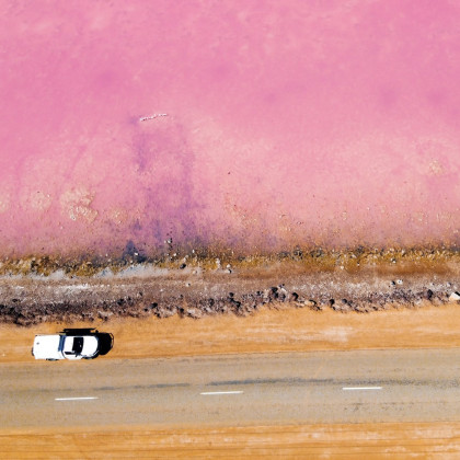 Pink Lake, Hutt Lagoon in Westaustralien