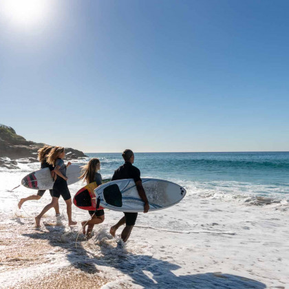Surfer am australischen Strand