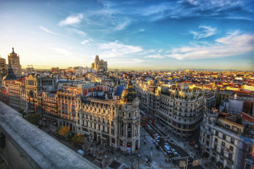 Blick auf die spanische Hauptstadt Madrid 