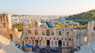 Blick auf die Griechische Hauptstadt Athen 