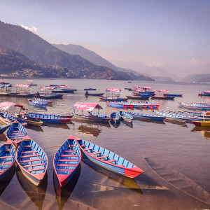 Boote in Pokhara