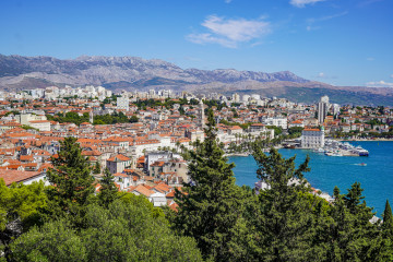Blick auf die Kroatische Stadt Split von oben
