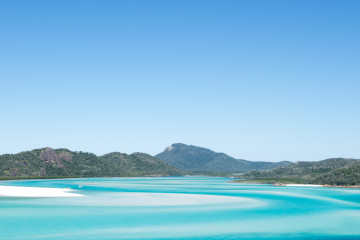 Blick auf den Whitehaven Beach