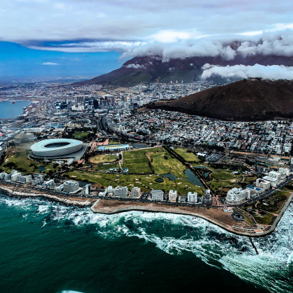 Blick von oben auf Kapstadt