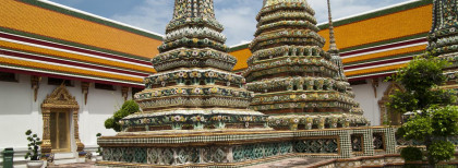 Blick auf einem alten Tempel in Thailand