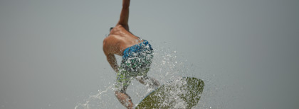 Surfer am Strand in Fort Myers 