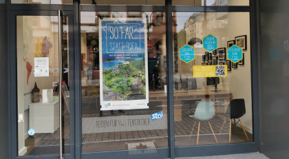 Schaufenster von einem STA Shop in Frankfurt