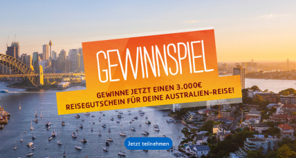 Gewinne jetzt einen 3.000€ Reisegutschein für deine Australien-Reise