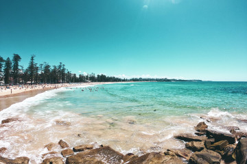 Blick auf ein Strand in New South Wales