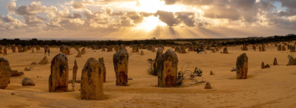 Sonnenuntergang über den Pinnacles