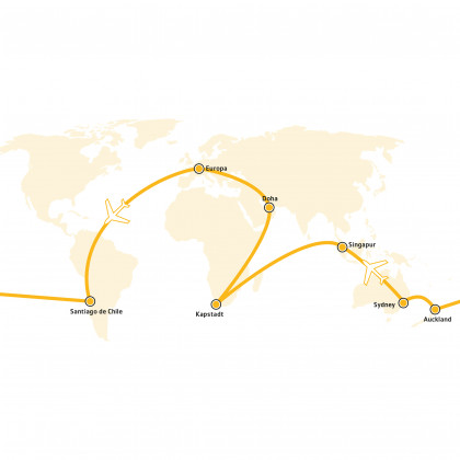 Flug Routing Around-the-world "Access all Aires"