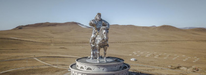 Eine große Statur in Russland