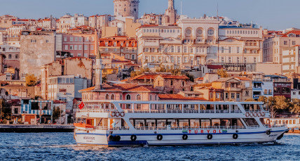 Blick auf die Türkische Stadt Istanbul 