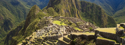 Blick auf den Machu Picchu in Peru 