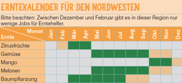 Erntekalender für den Nordwesten Australiens